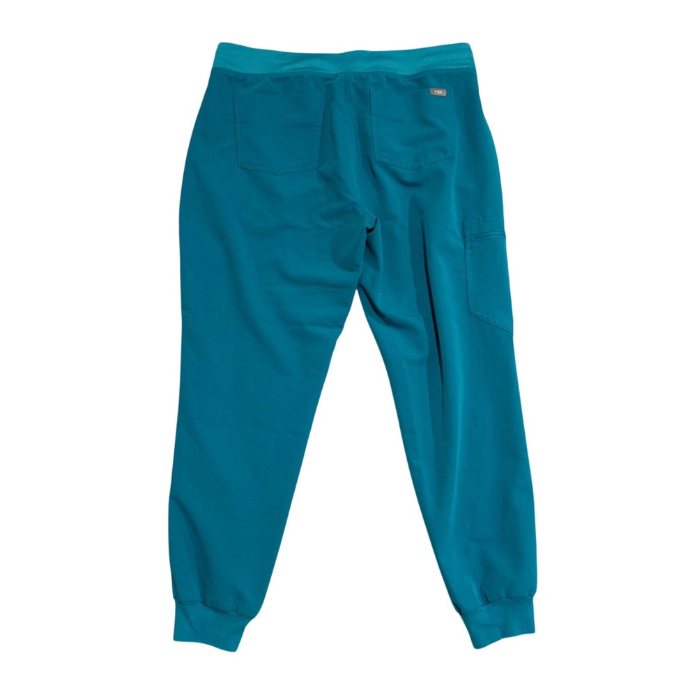 FIGS Zamora Jogger Scrub Pants Teal Blue Womens Large Yoga Waistband W16SW2005 - Picture 2 of 7